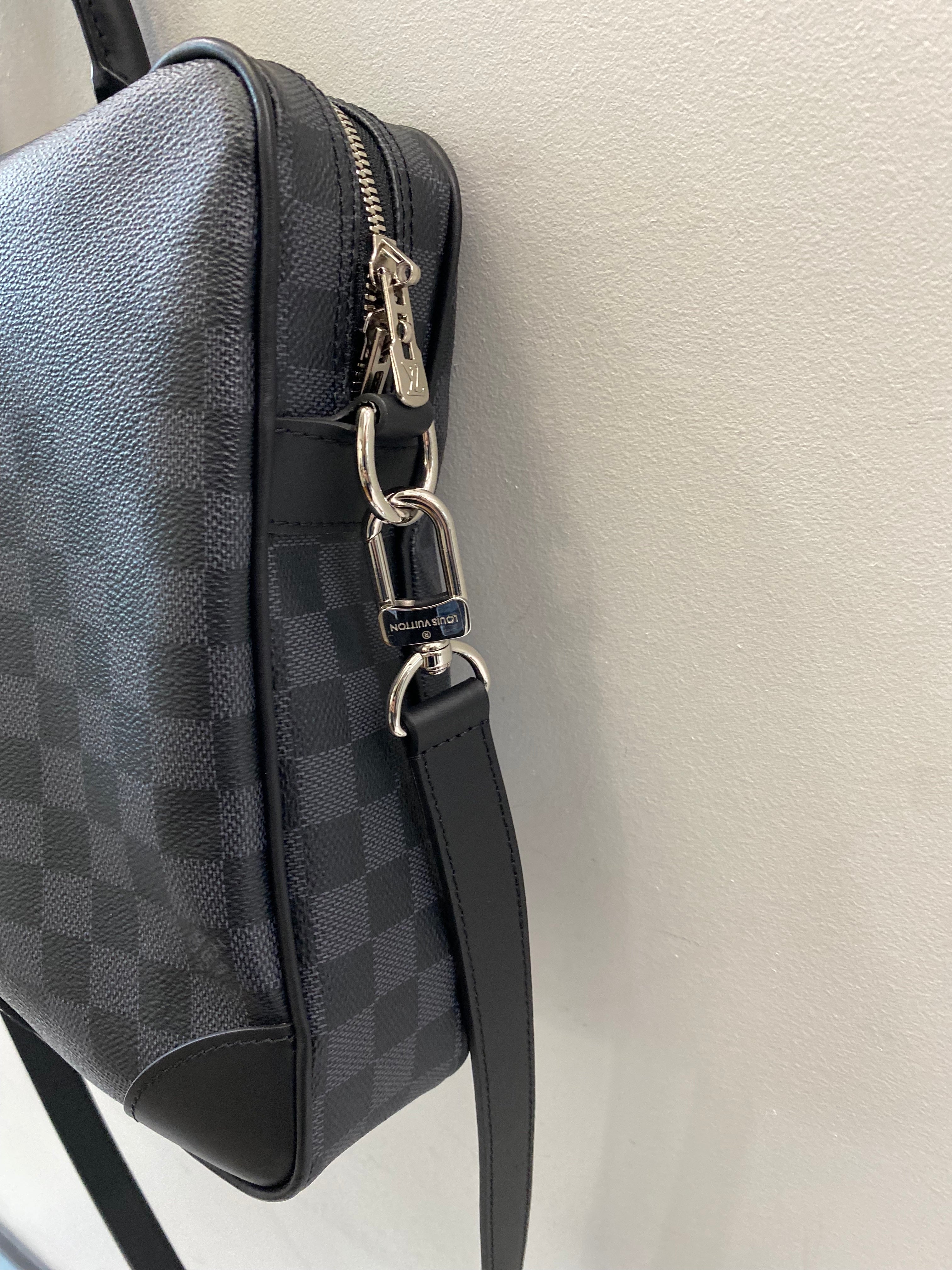 LOUIS VUITTON DAMIER GRAPHITE PORTE DOCUMENTS VOYAGE PM BAG