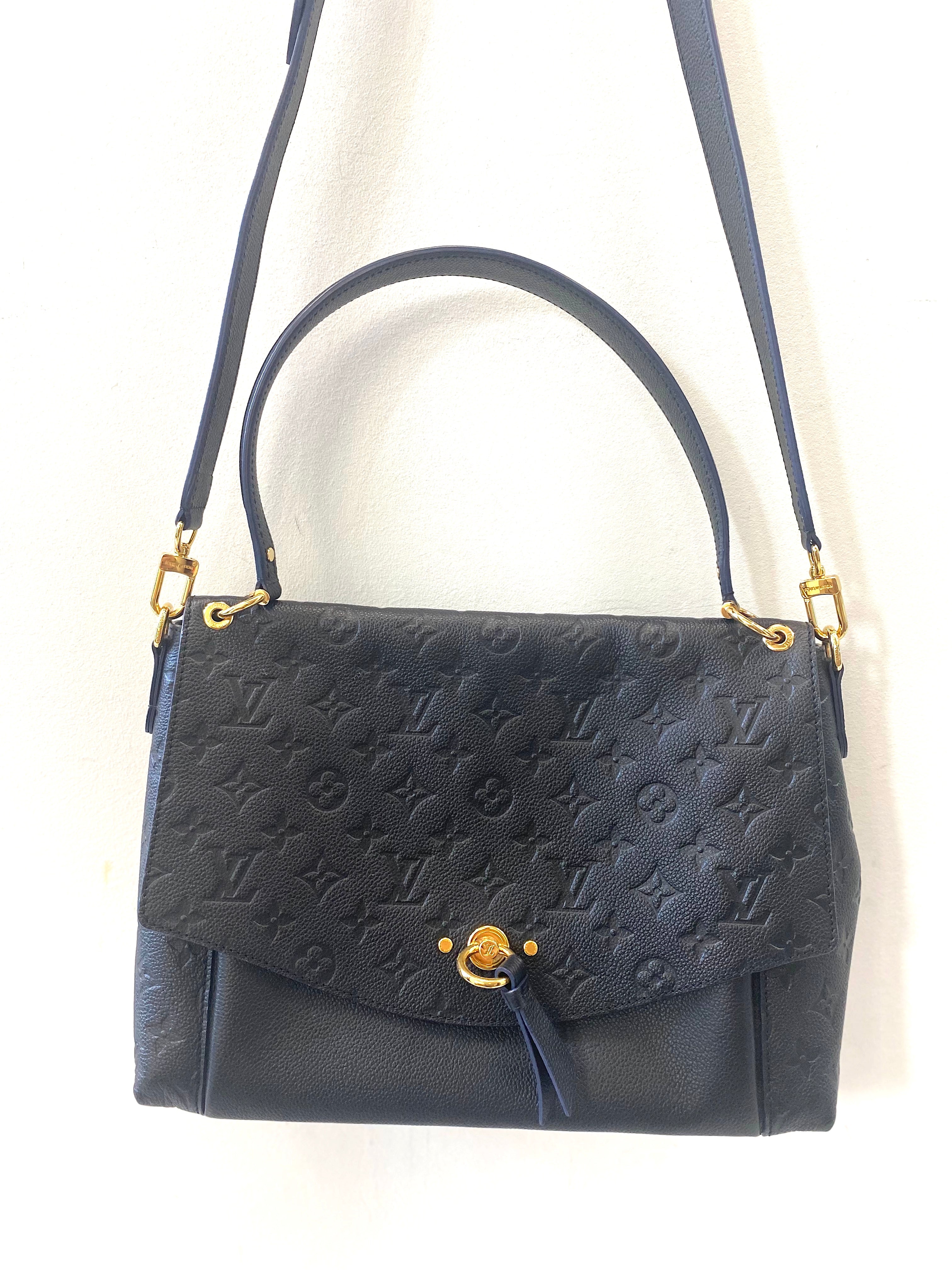 LOUIS VUITTON EMPREINTE LEATHER BLANCHE MM HANDBAG