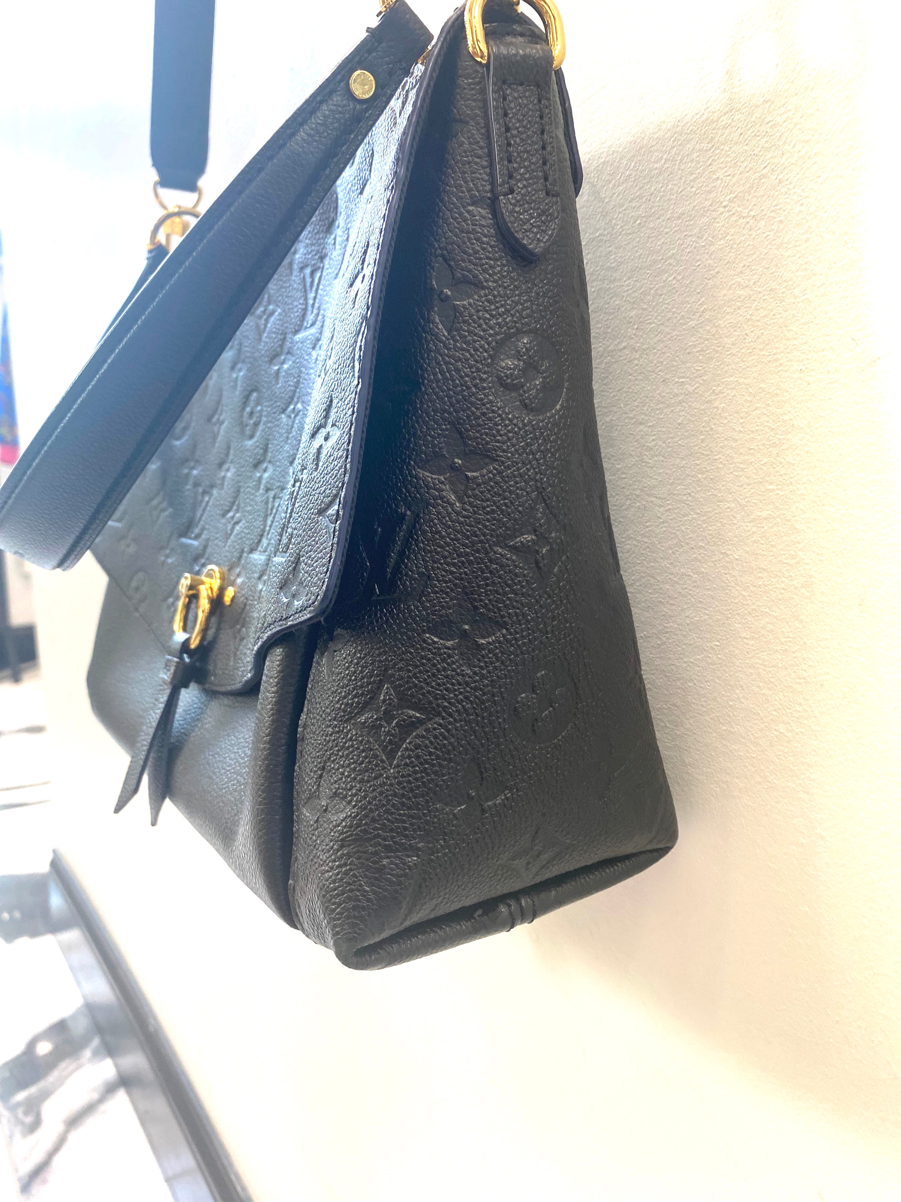 LOUIS VUITTON EMPREINTE LEATHER BLANCHE MM HANDBAG