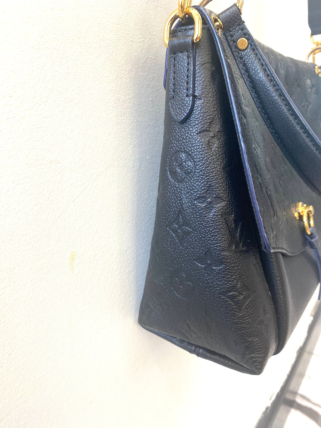 LOUIS VUITTON EMPREINTE LEATHER BLANCHE MM HANDBAG