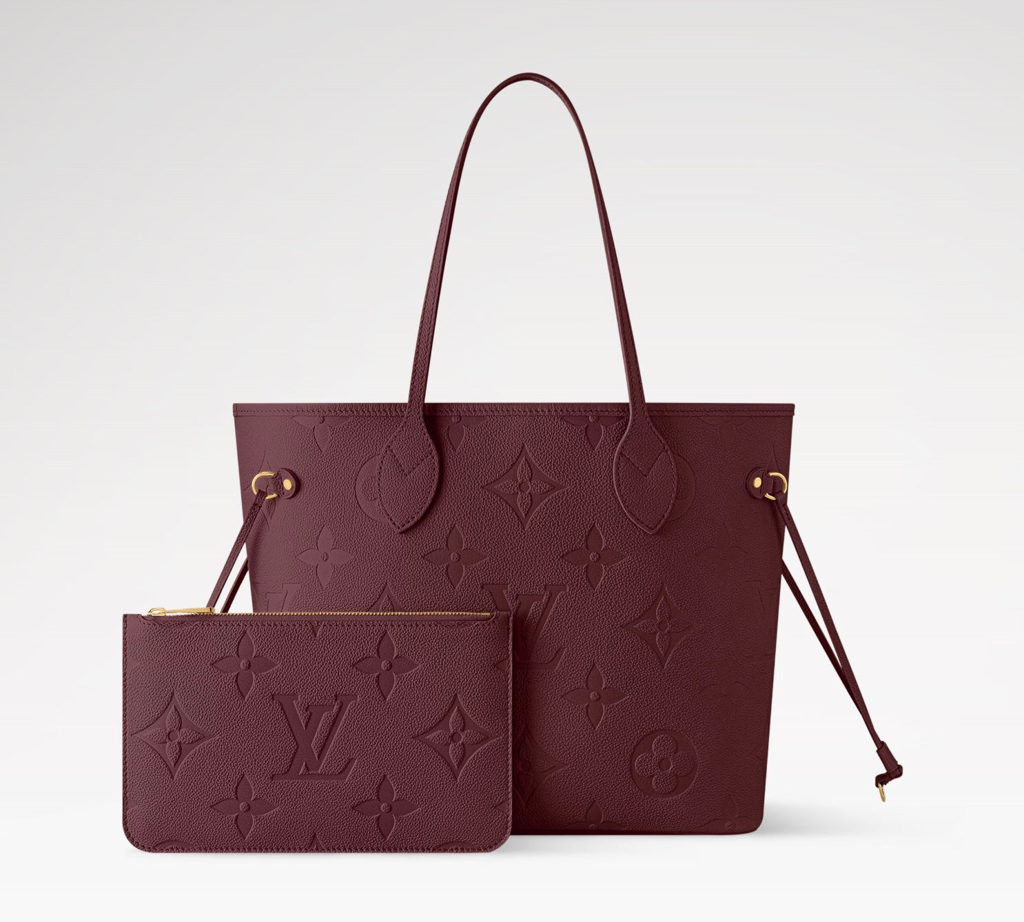 LV GIANT MONOGRAM  EMPREINTE LEATHER NEVERFULL MM TOTE BAG