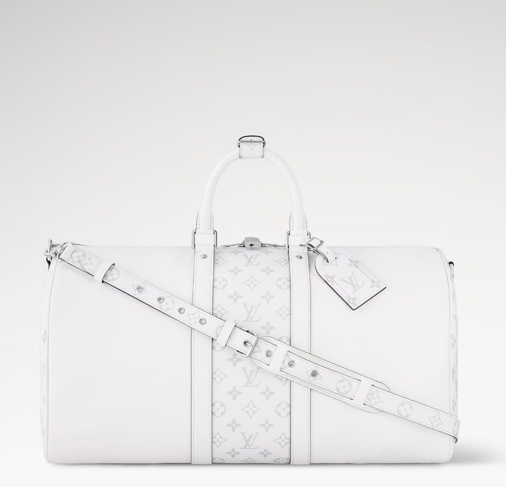 LOUIS VUITTON TAIGA MONOGRAM KEEPALL BANDOULIÈRE 50 BAG