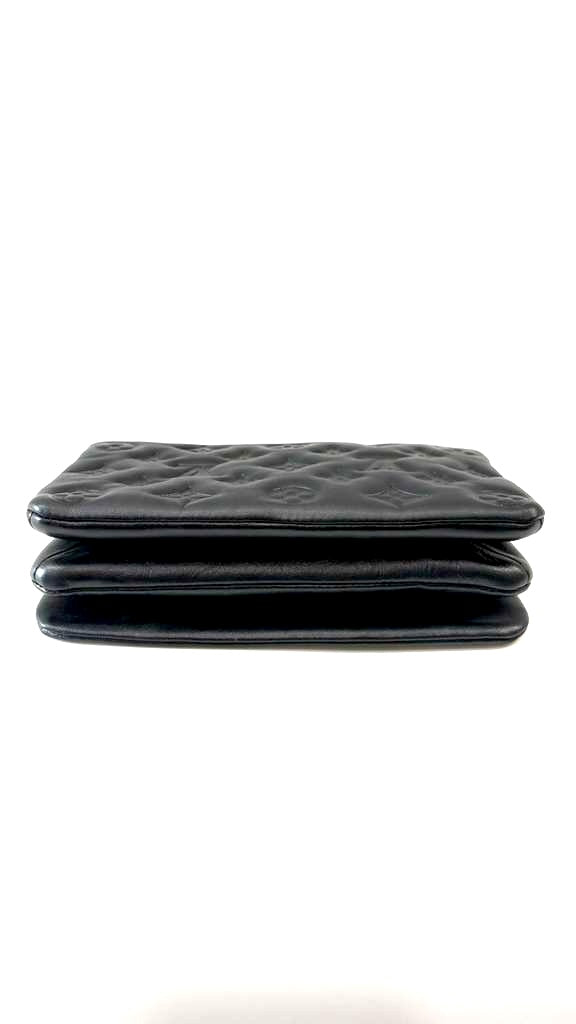 LOUIS VUITTON EMBOSSED MONOGRAM LAMBSKIN LEATHER COUSSIN POCHETTE