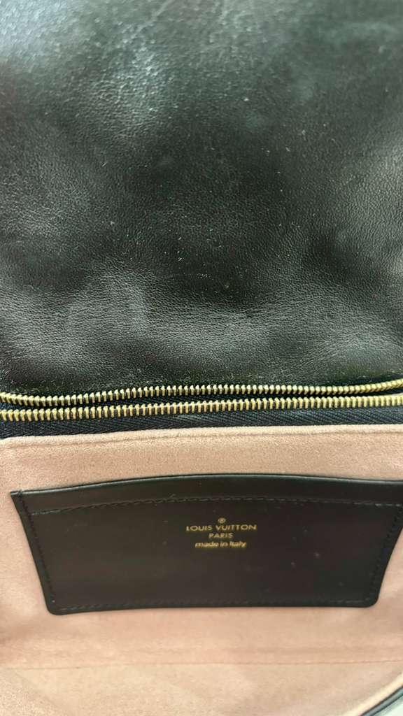 LOUIS VUITTON EMBOSSED MONOGRAM LAMBSKIN LEATHER COUSSIN POCHETTE
