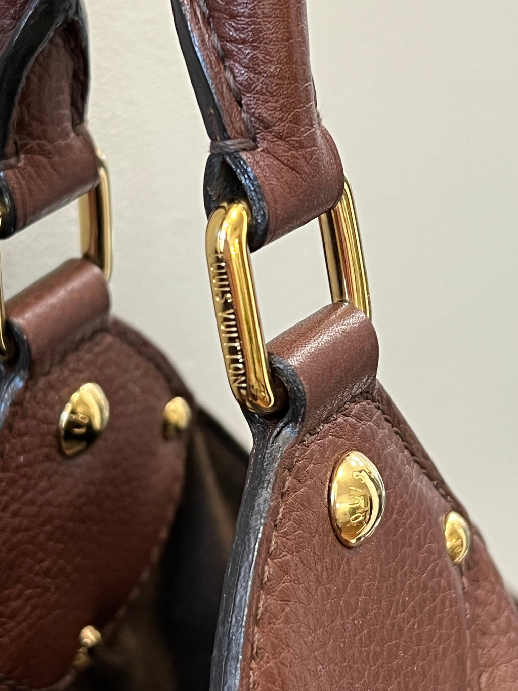 LOUIS VUITTON LEATHER MAHINA HOBO BAG