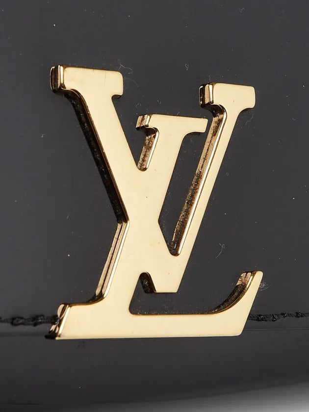 LOUIS VUITTON PATENT LOUISE MM SLIDING CHAIN SHOULDER BAG