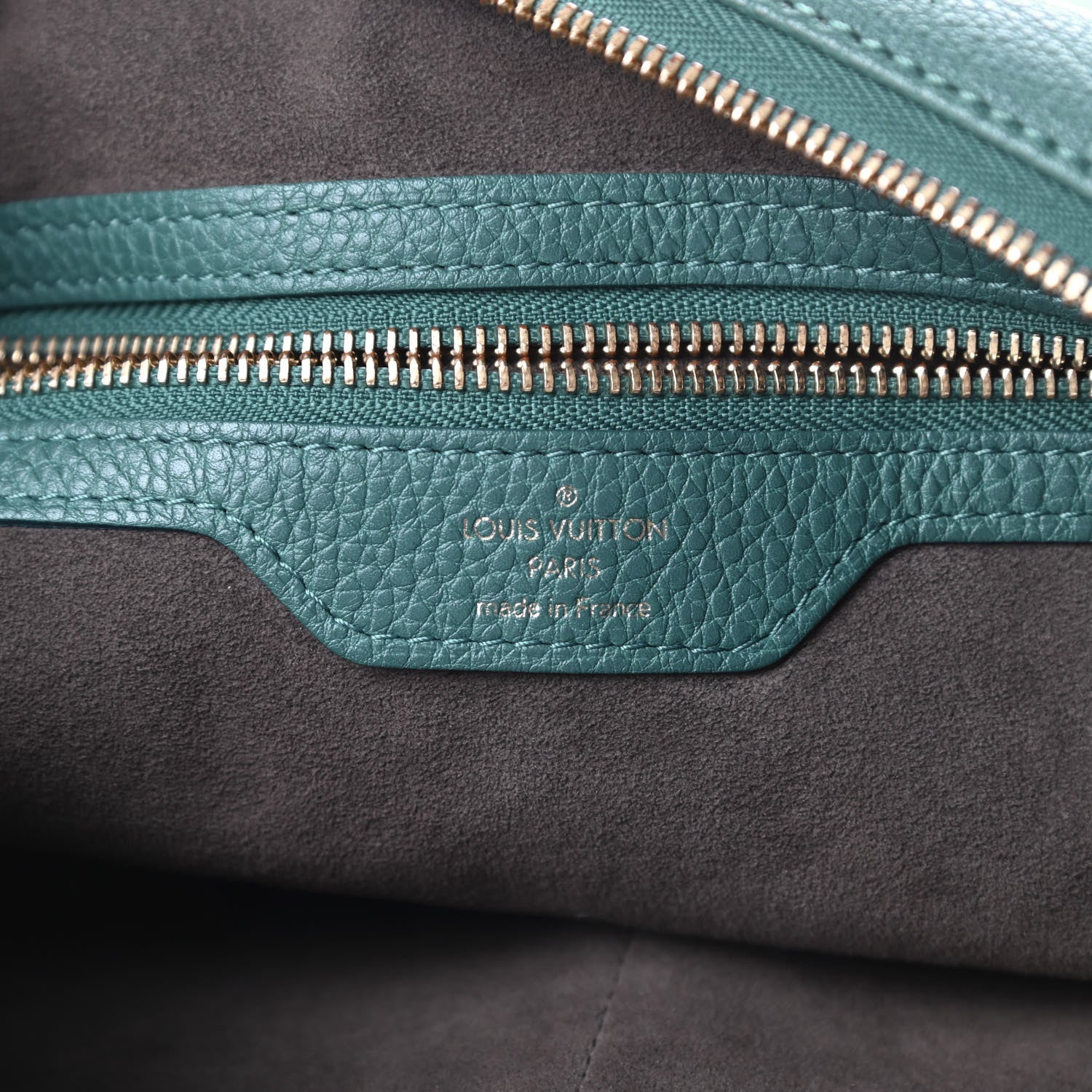 LOUIS VUITTON MAHINA SELENE MM BAG LAGON