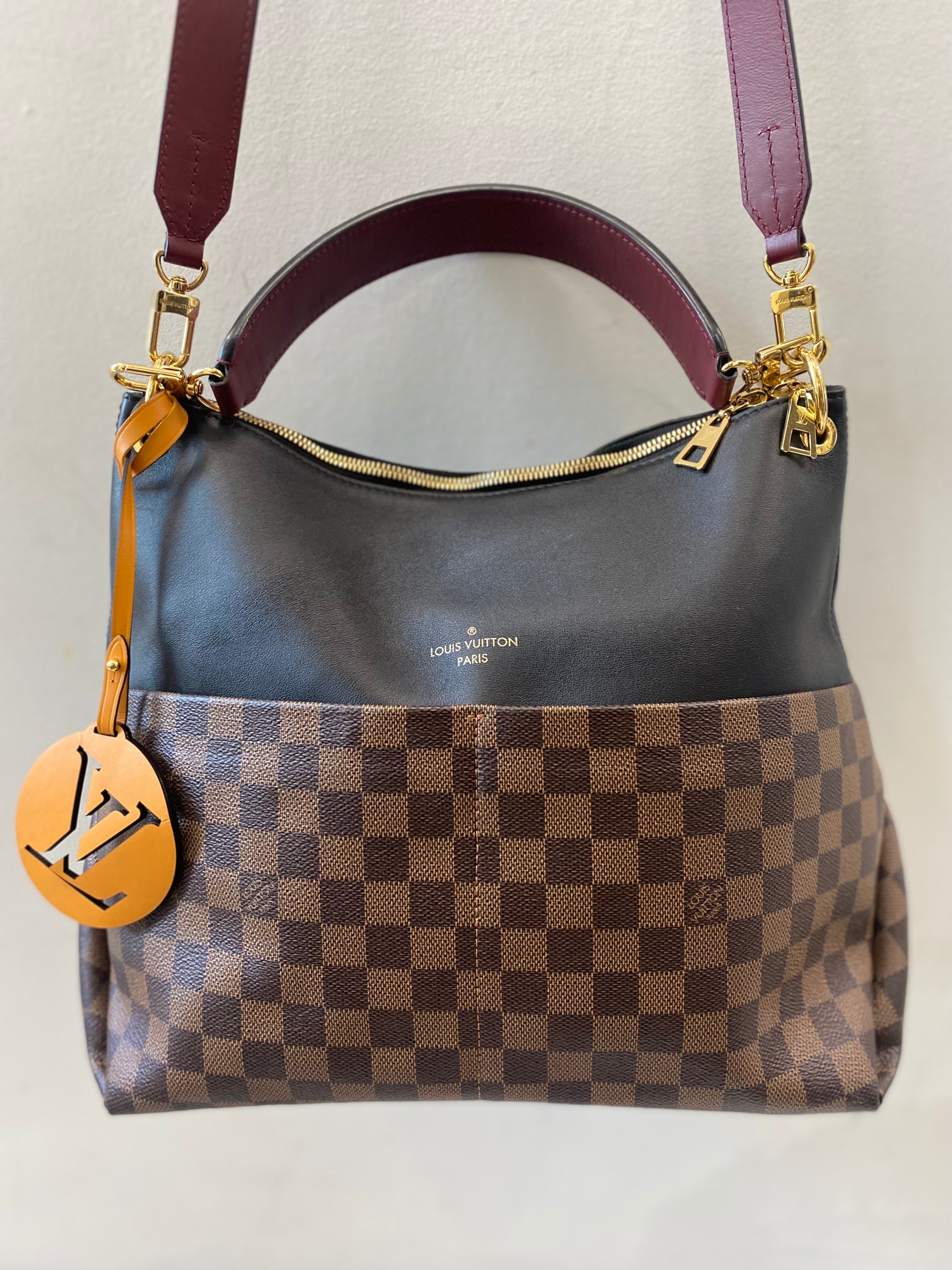 LOUIS VUITTON DAMIER EBENE MAIDA HOBO BAG NOIR
