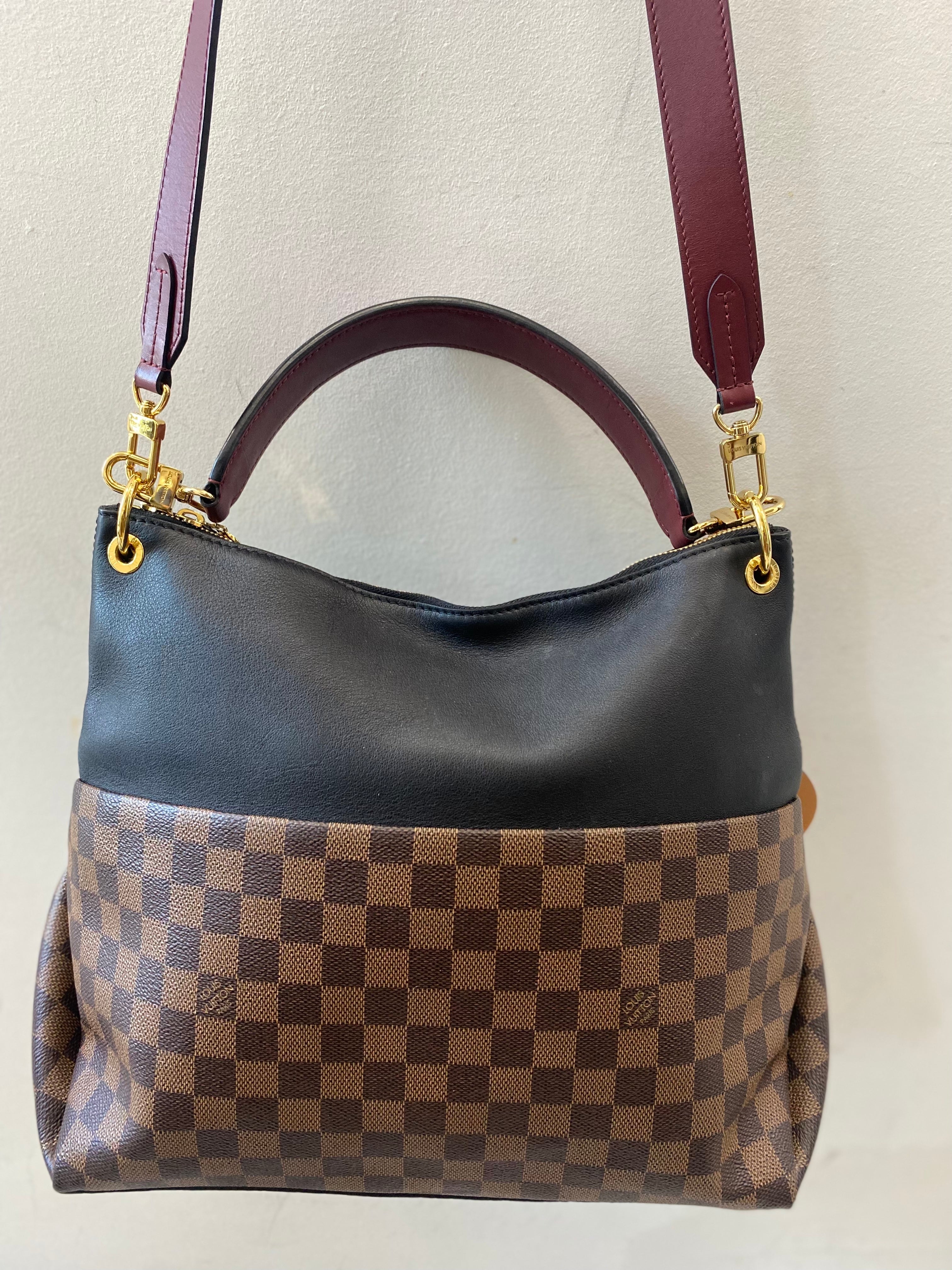 LOUIS VUITTON DAMIER EBENE MAIDA HOBO BAG NOIR