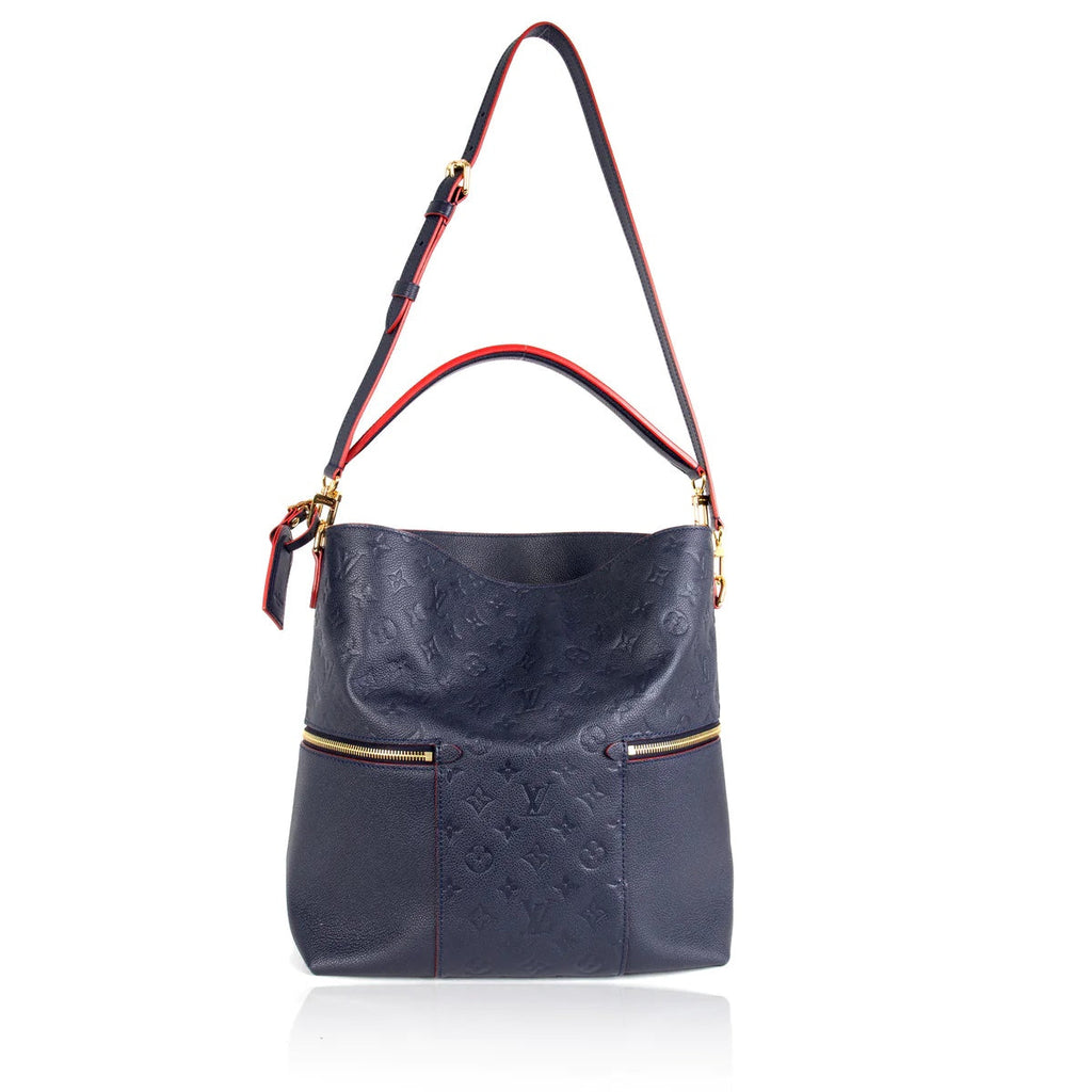 LOUIS VUITTON MONOGRAM EMPREINTE MÉLIE BAG MARINE ROUGE