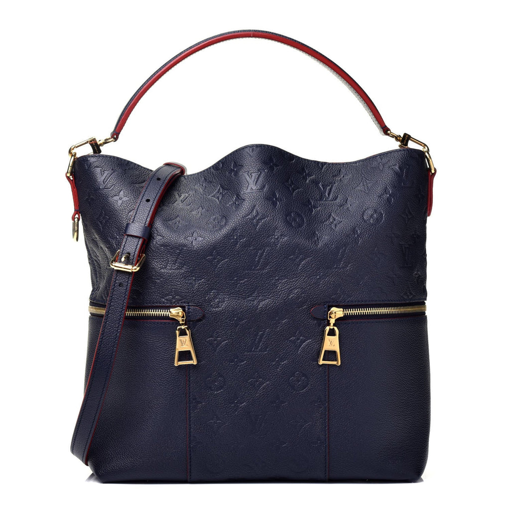 LOUIS VUITTON MONOGRAM EMPREINTE MÉLIE BAG MARINE ROUGE