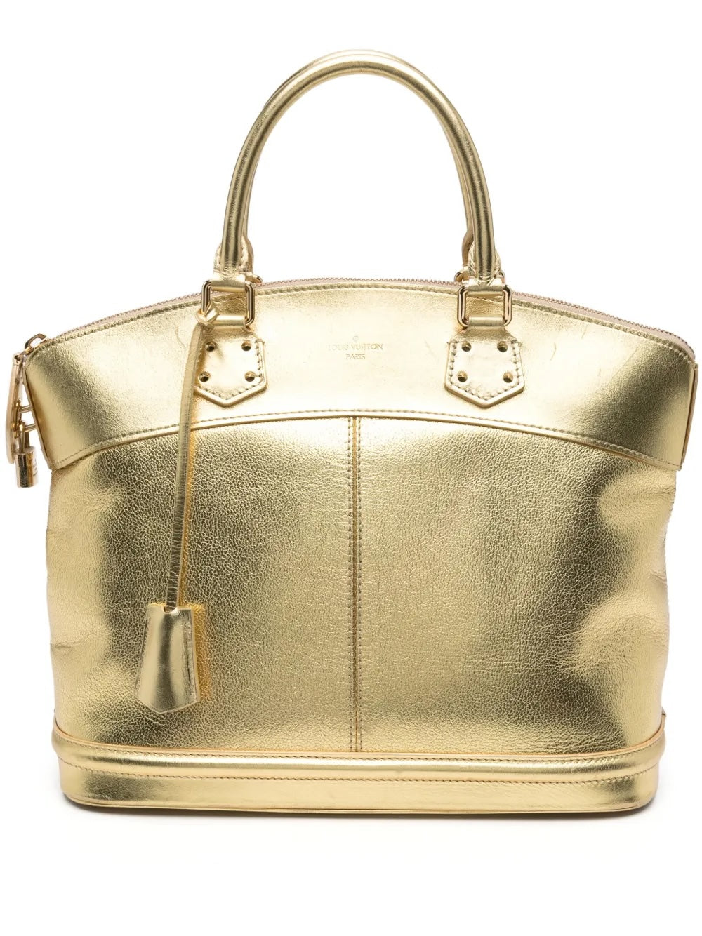 LOUIS VUITTON SUHALI METALLIC CALFSKIN LEATHER LOCKIT MM HANDBAG