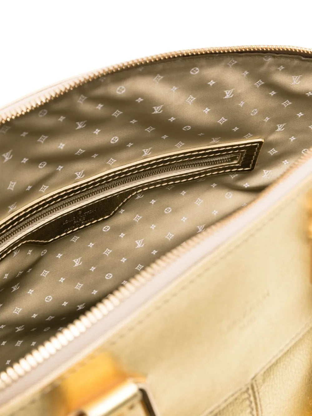 LOUIS VUITTON SUHALI METALLIC CALFSKIN LEATHER LOCKIT MM HANDBAG