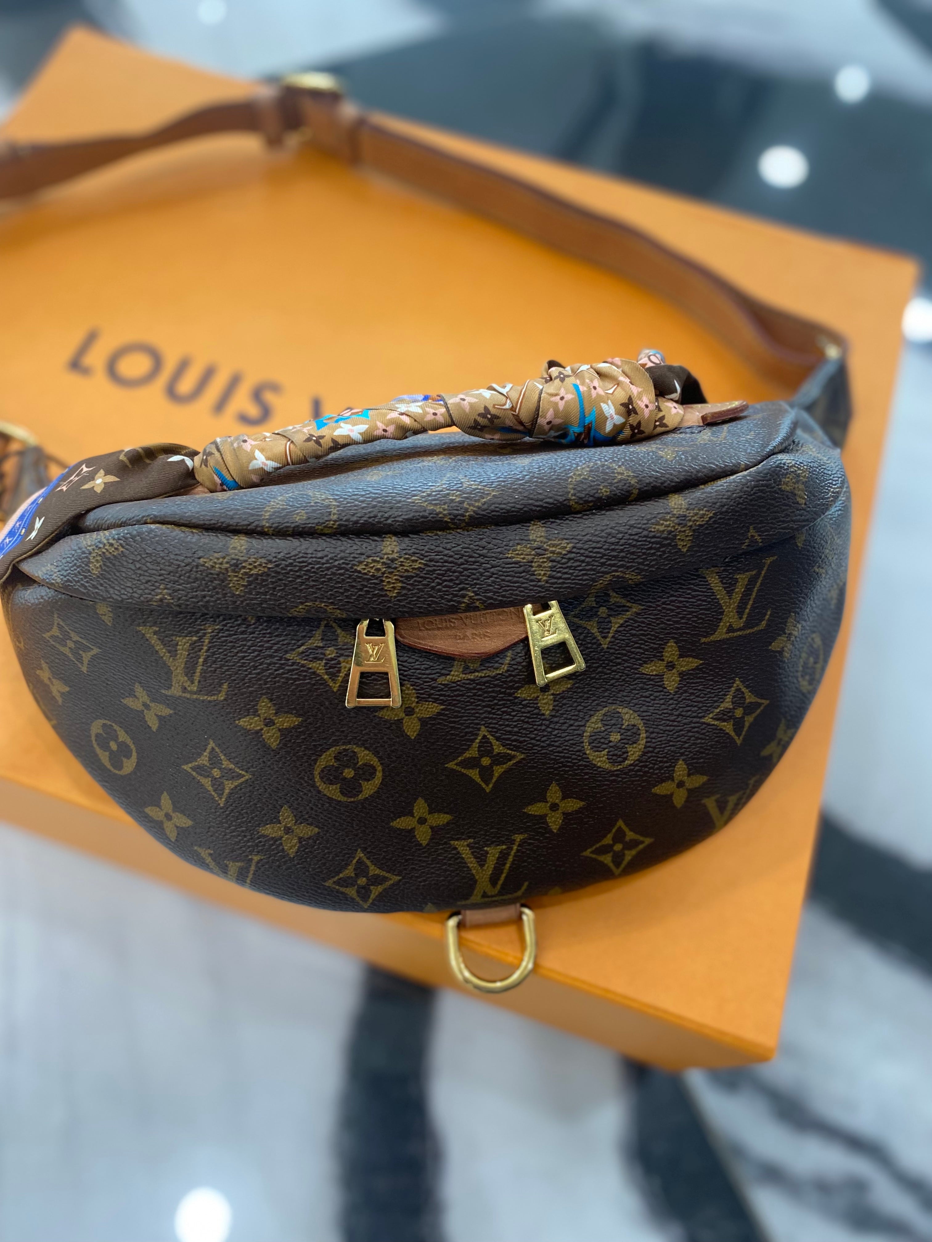 LOUIS VUITTON MONOGRAM BUMBAG WITH TWILLY