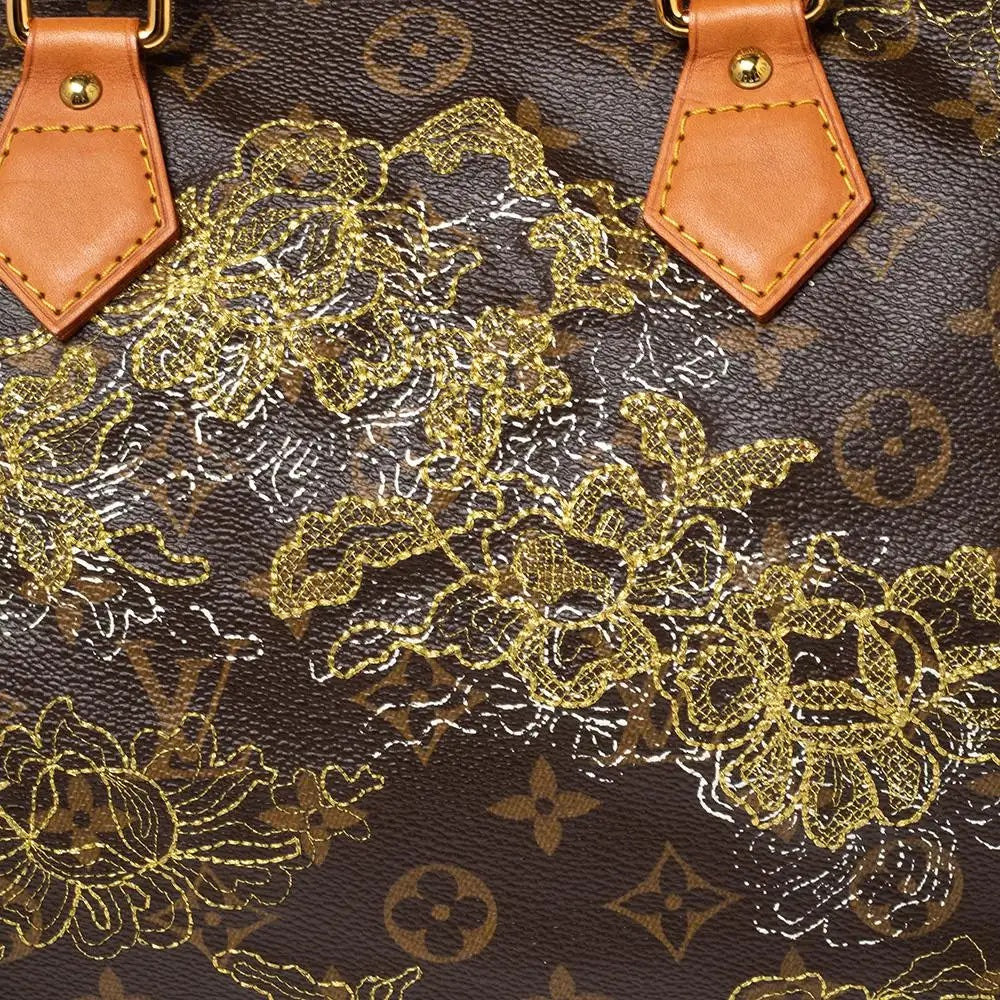 LOUIS VUITTON MONOGRAM LIMITED EDITION DENTELLE SPEEDY 30 BAG