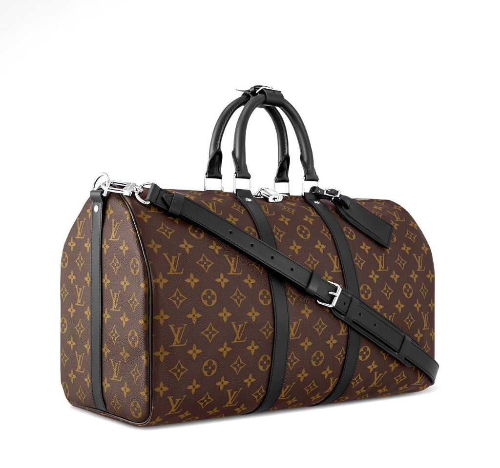LOUIS VUITTON MONOGRAM MACASSAR KEEPALL 45 BANDOULIÈRE BAG