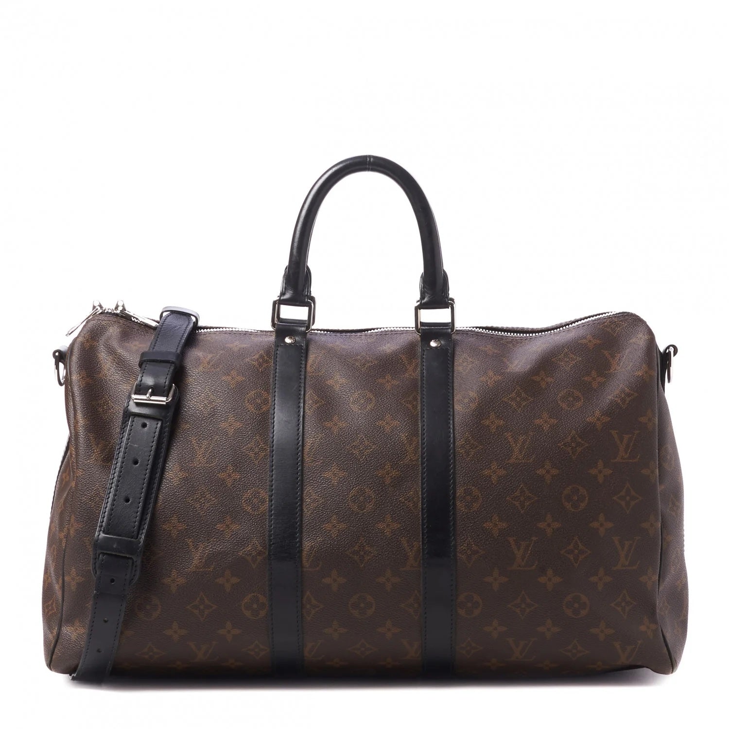 LOUIS VUITTON MONOGRAM MACASSAR KEEPALL 45 BANDOULIÈRE BAG