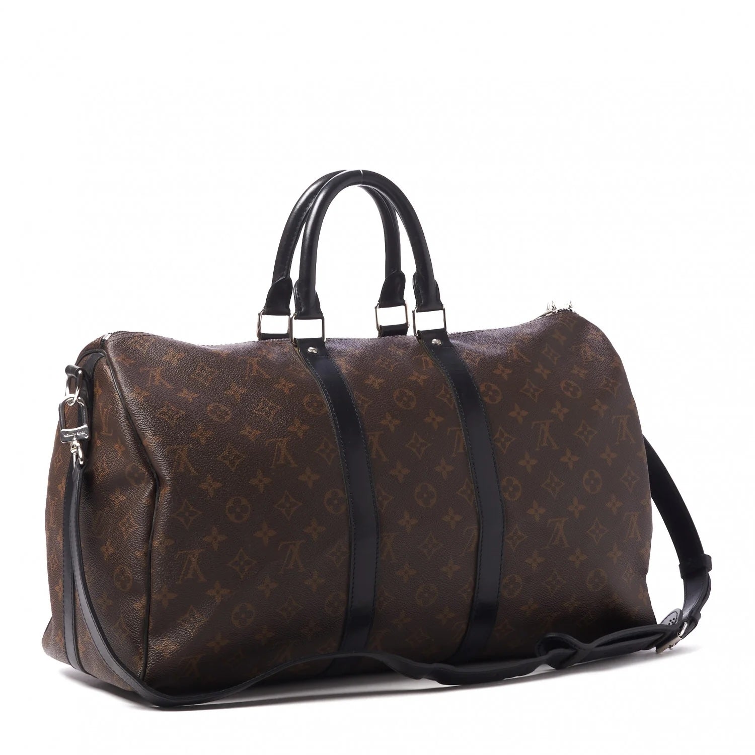 LOUIS VUITTON MONOGRAM MACASSAR KEEPALL 45 BANDOULIÈRE BAG