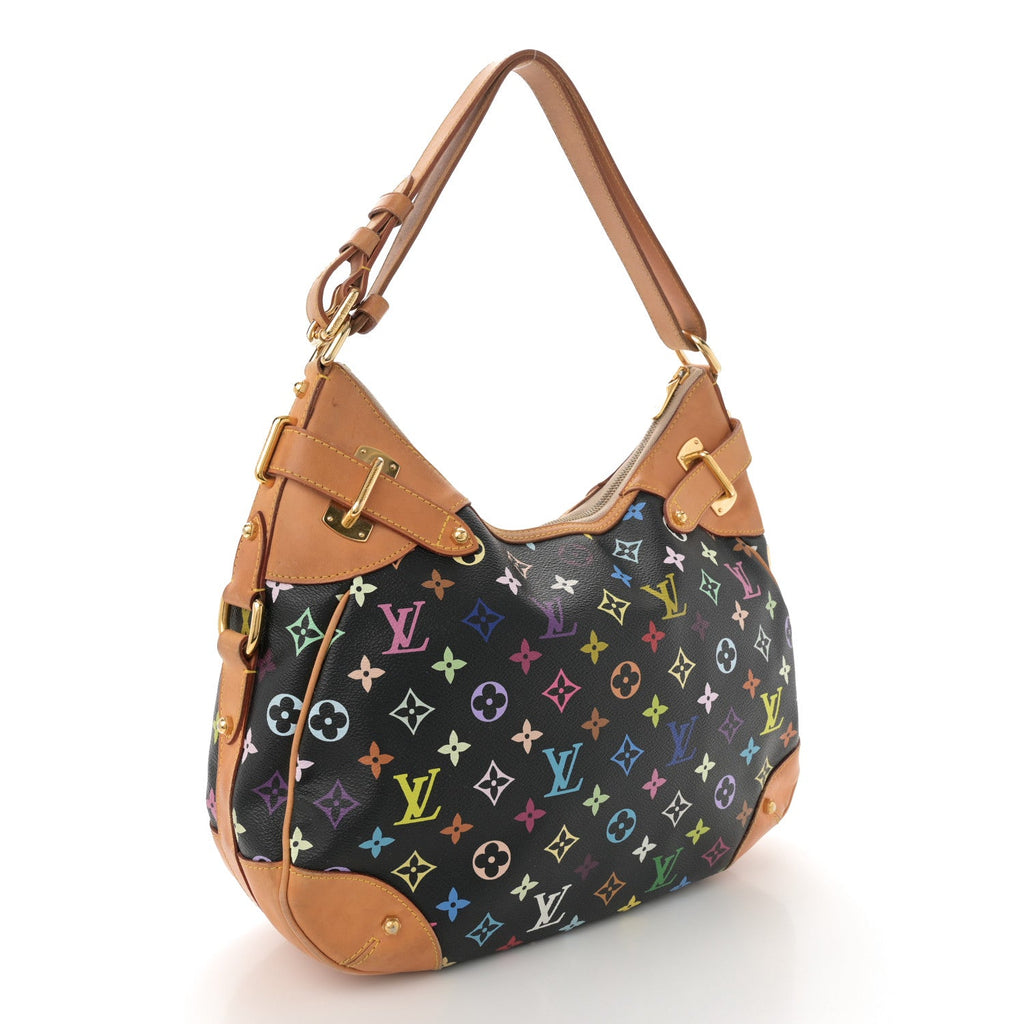 LV MONOGRAM MULTICOLOR BLACK GRETA HOBO BAG