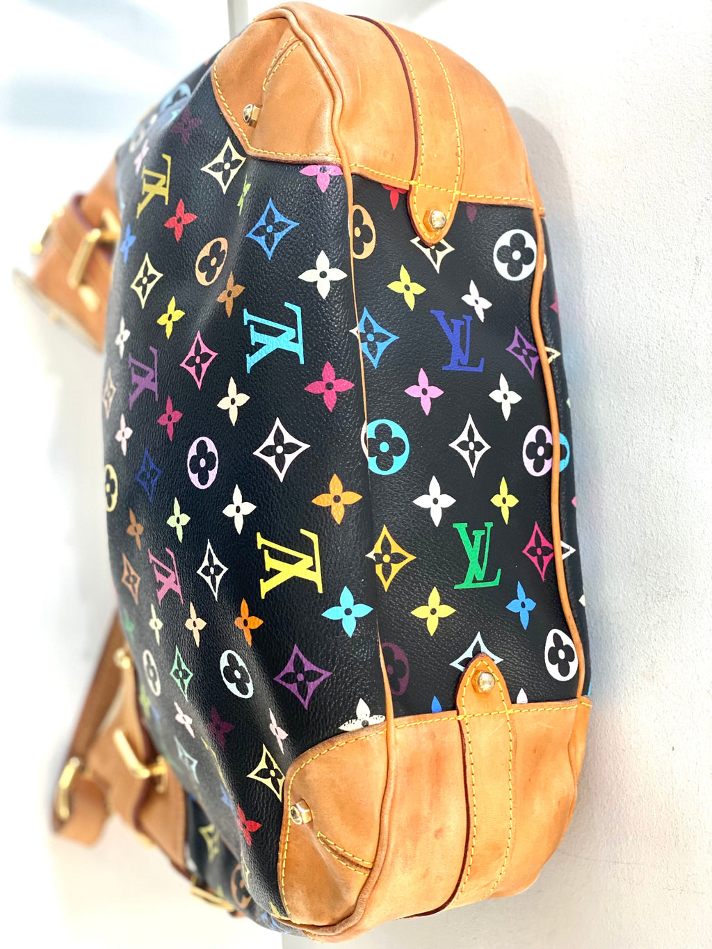 LV MONOGRAM MULTICOLOR BLACK GRETA HOBO BAG