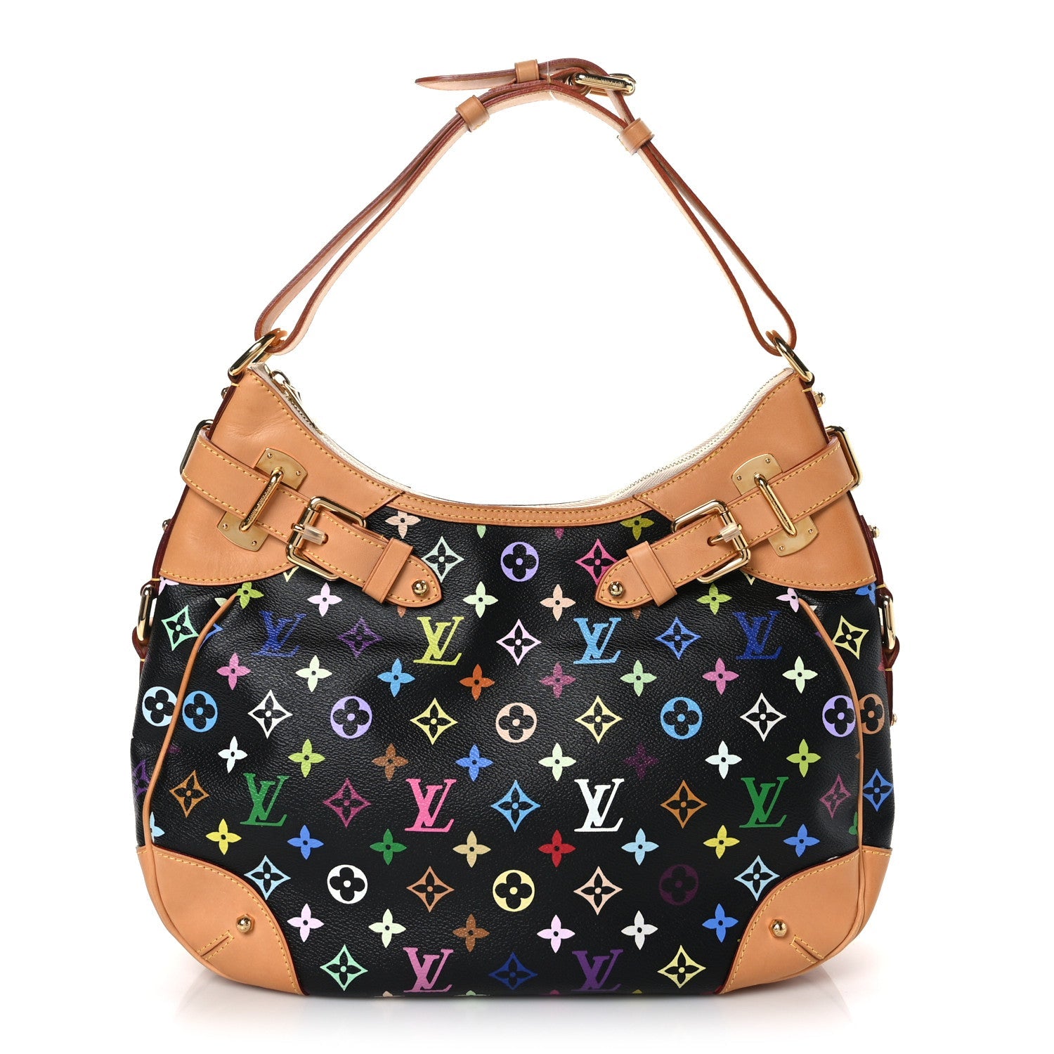 LV MONOGRAM MULTICOLOR BLACK GRETA HOBO BAG