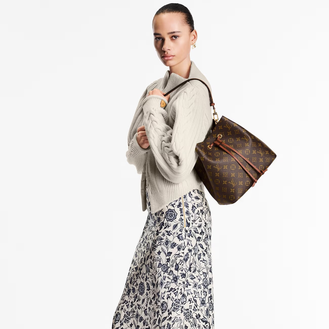 LOUIS VUITTON MONOGRAM NOÉNOE MM SHOULDER BAG CARAMEL