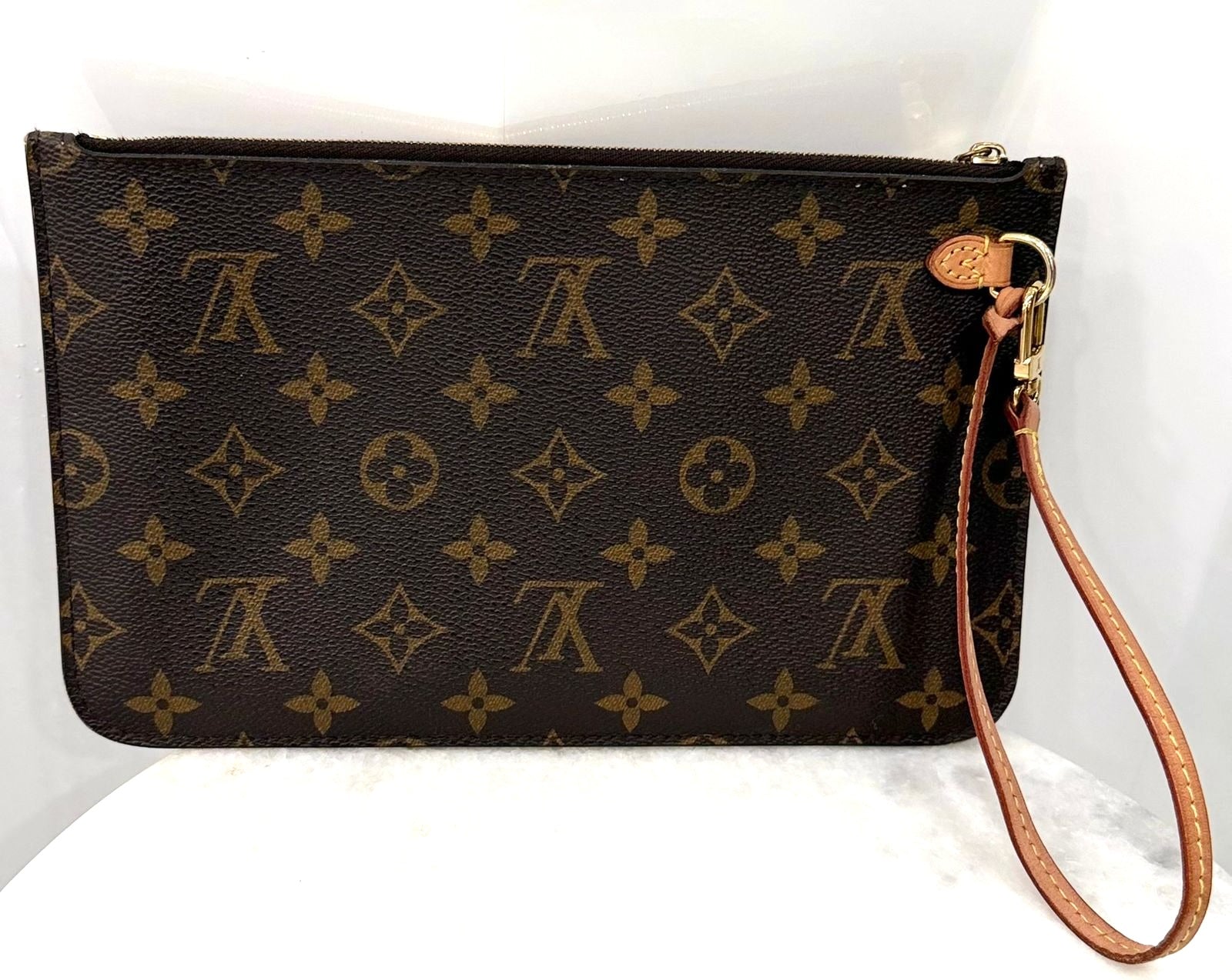 LOUIS VUITTON MONOGRAM NEVERFULL MM POCHETTE WRISTLET