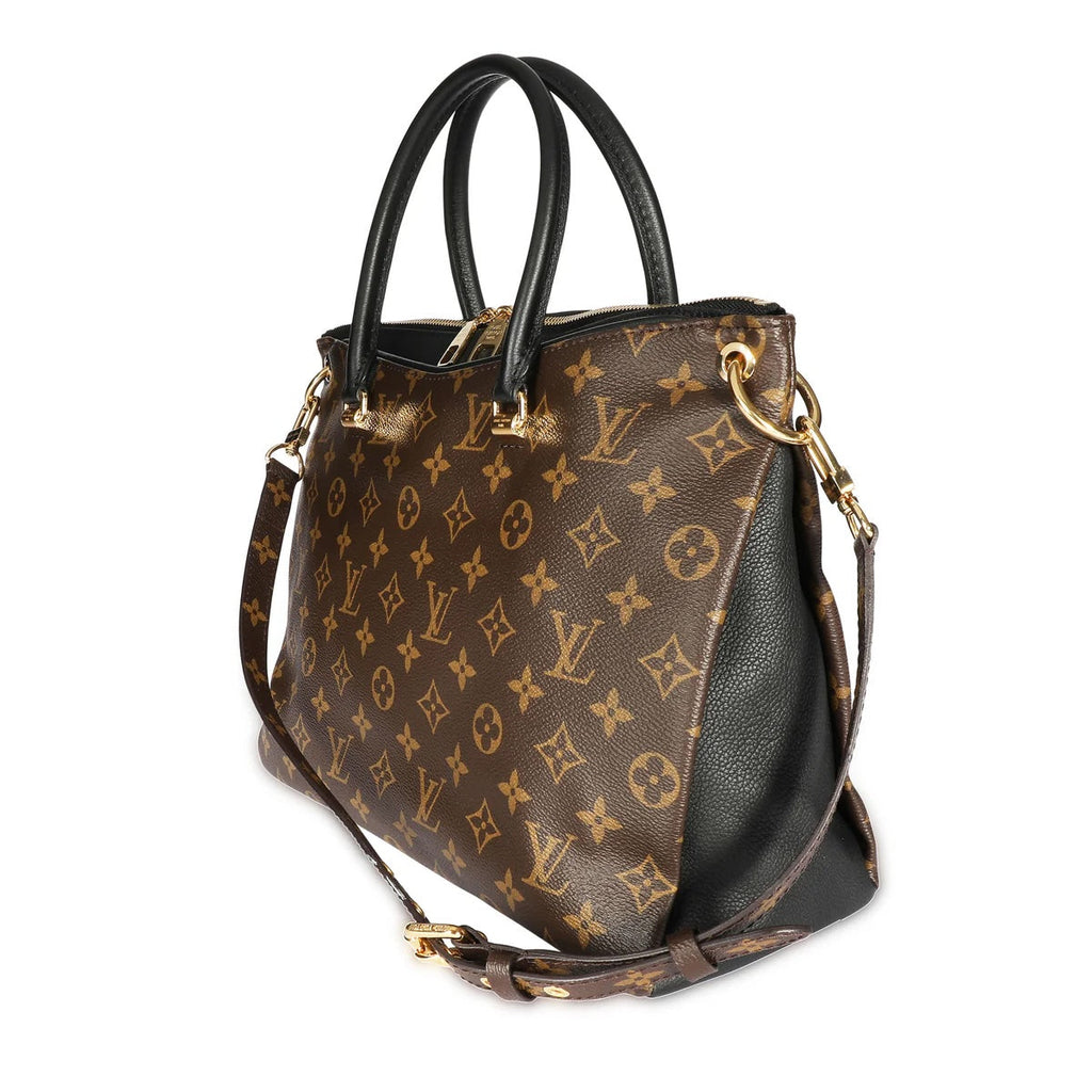 LOUIS VUITTON MONOGRAM PALLAS NOIR MM SHOULDER BAG