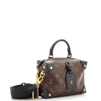 LOUIS VUITTON MONOGRAM CANVAS & LEATHER PETITE MALLE SOUPLE CROSSBODY