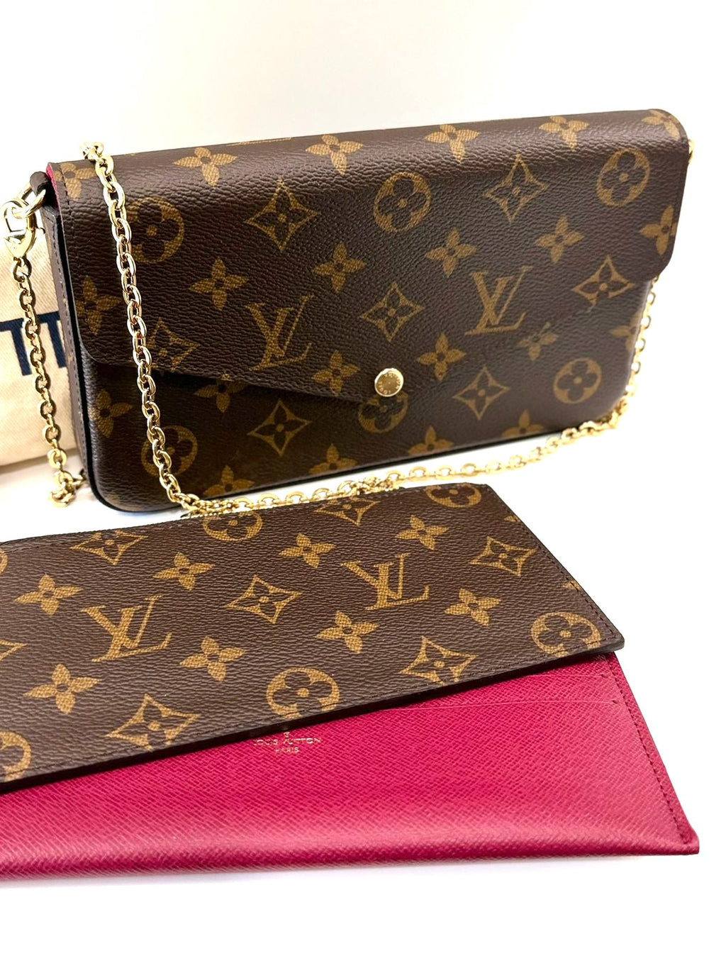 LOUIS VUITTON MONOGRAM POCHETTE FÉLICIE CHAIN BAG