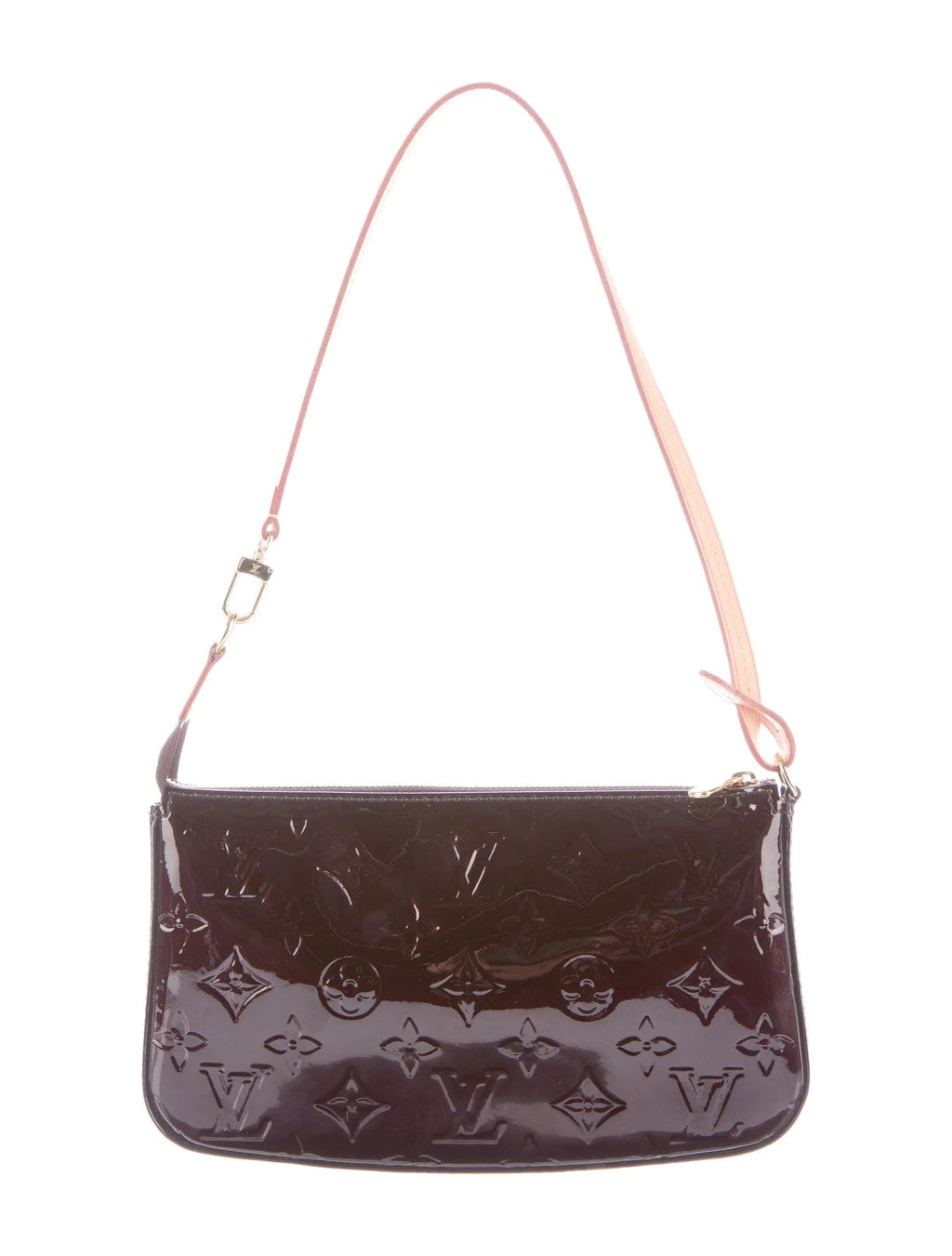 LOUIS VUITTON MONOGRAM VERNIS LEATHER POCHETTE AMARANTE