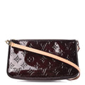 LOUIS VUITTON MONOGRAM VERNIS LEATHER POCHETTE AMARANTE