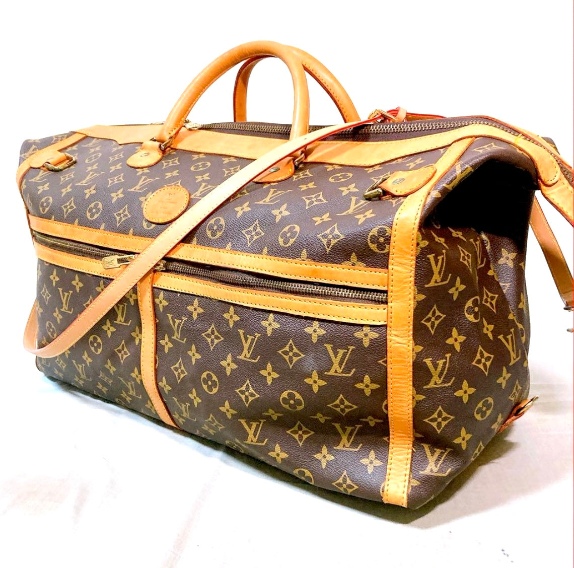 LV MONOGRAM VINTAGE WEEKENDER TRAVEL DUFFLE BAG