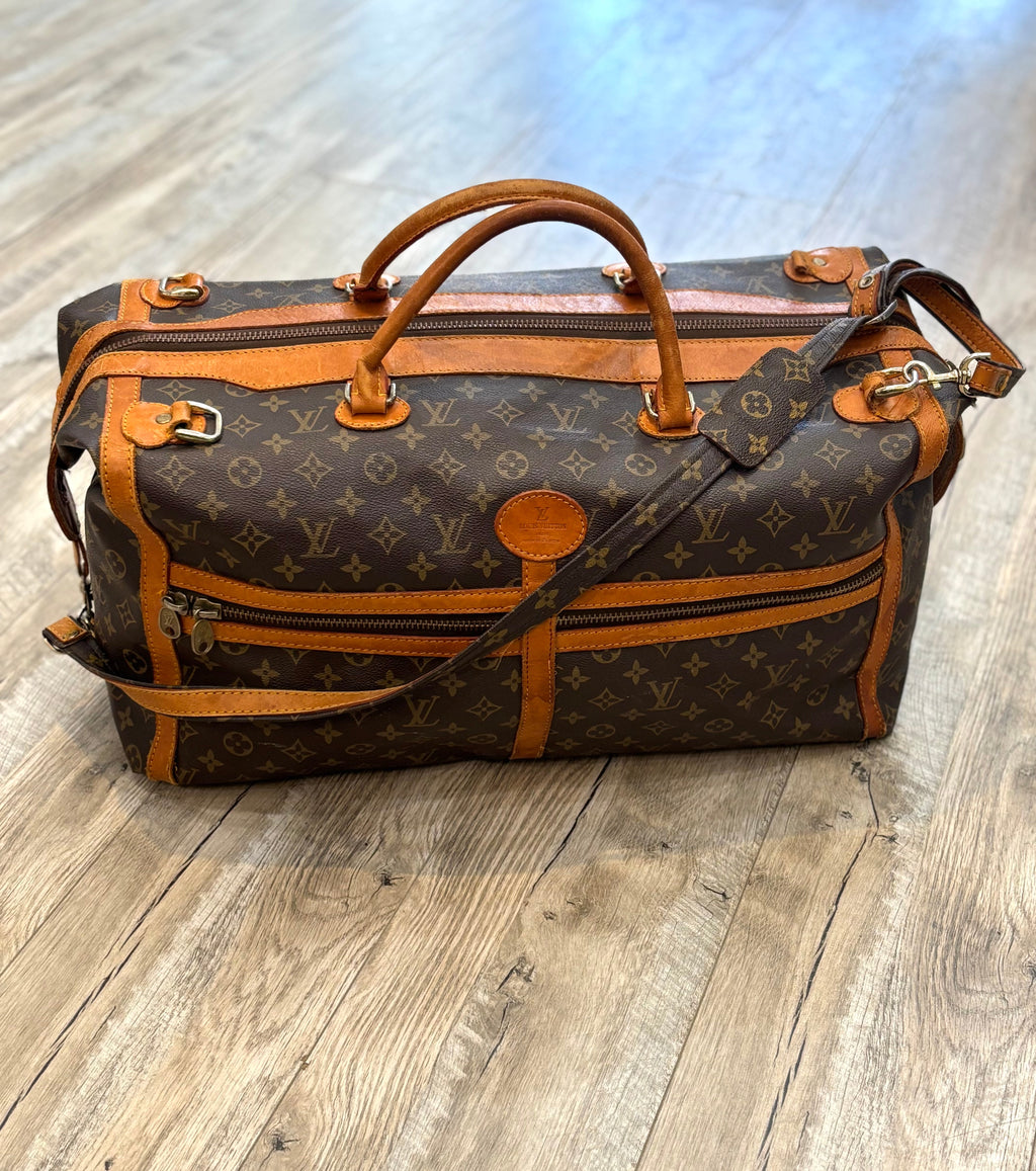 LV MONOGRAM VINTAGE WEEKENDER TRAVEL DUFFLE BAG