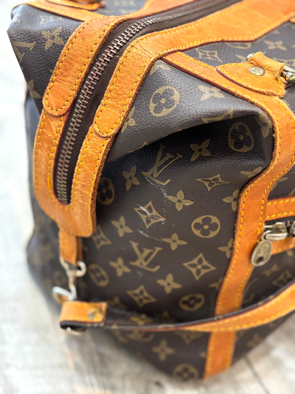 LV MONOGRAM VINTAGE WEEKENDER TRAVEL DUFFLE BAG