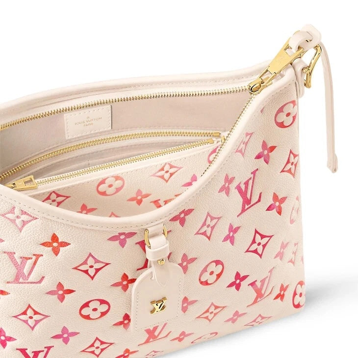 LV MONOGRAM SUNRISE AQUARELLE EMPREINTE LEATHER CARRYALL PM BAG