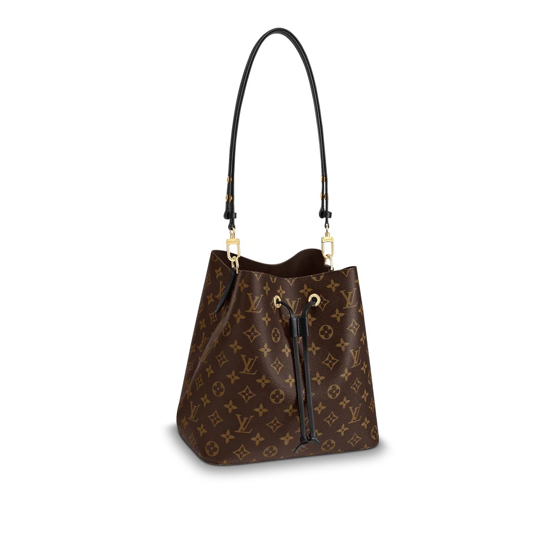 LOUIS VUITTON MONOGRAM NÉONOÉ MM BAG BLACK