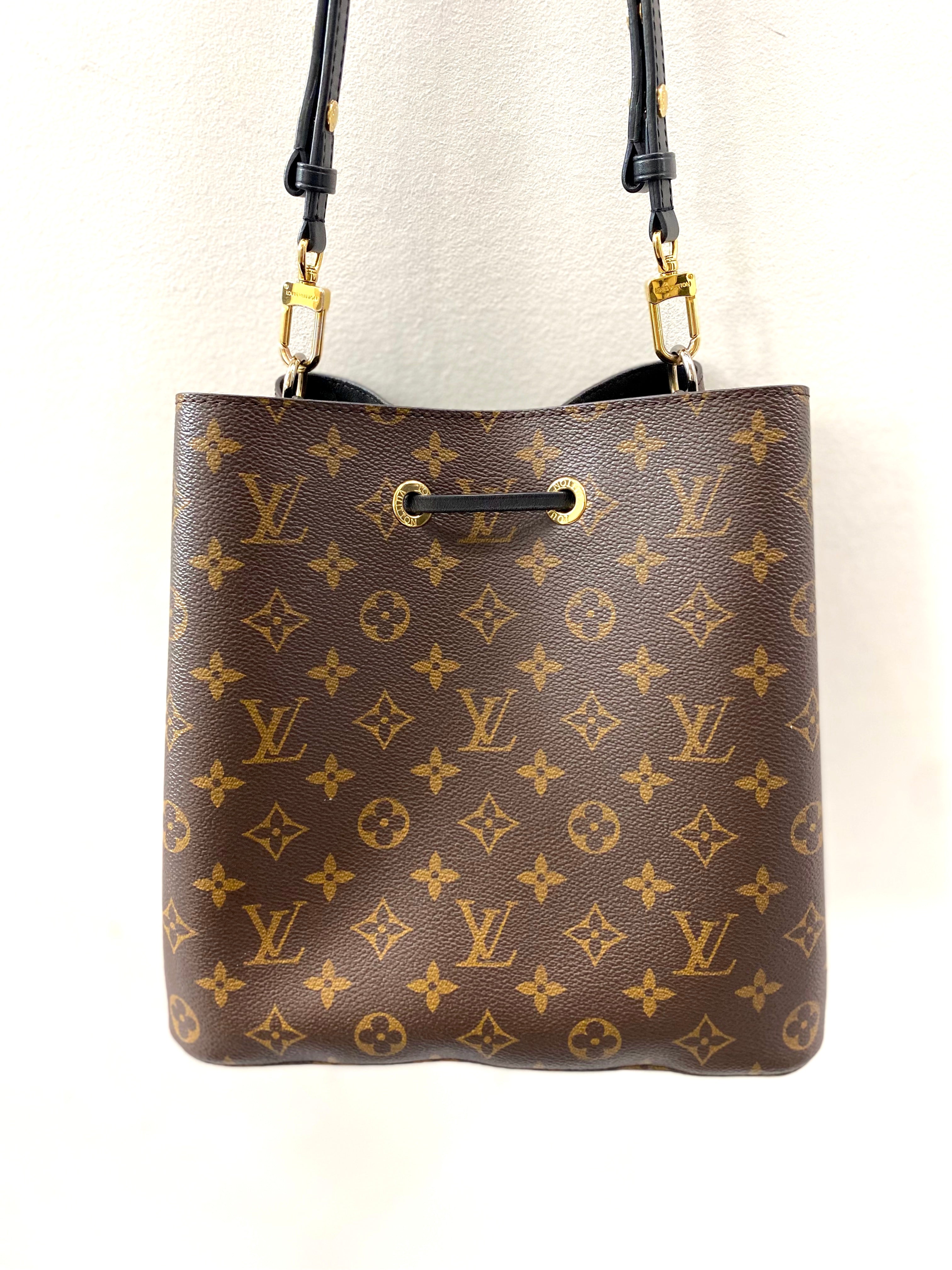 LOUIS VUITTON MONOGRAM NÉONOÉ MM BAG BLACK