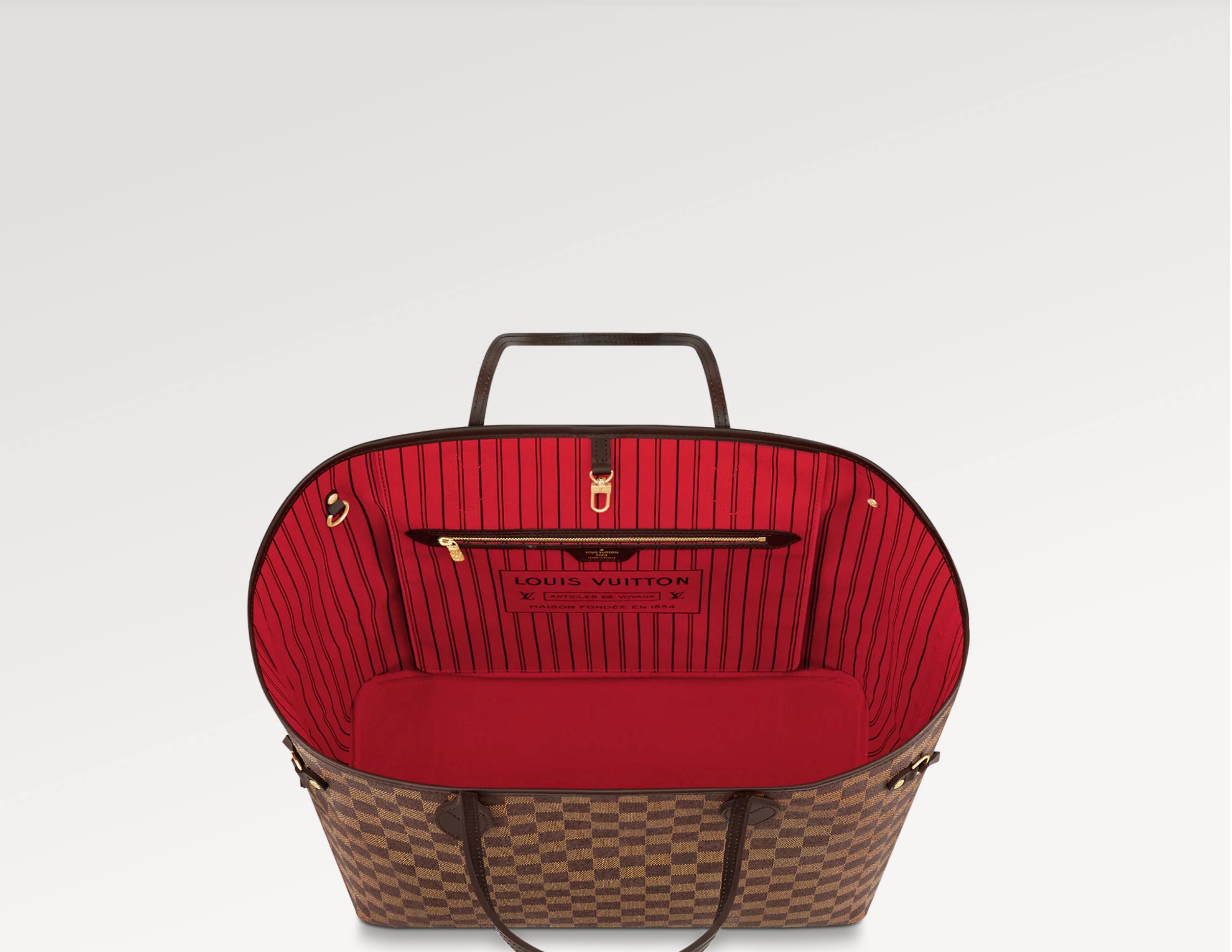 LOUIS VUITTON NEVERFULL GM DAMIER EBENE TOTE BAG