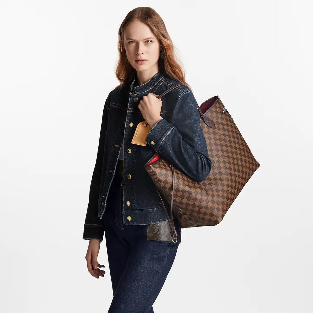 LOUIS VUITTON DAMIER EBENE NEVERFULL GM TOTE BAG