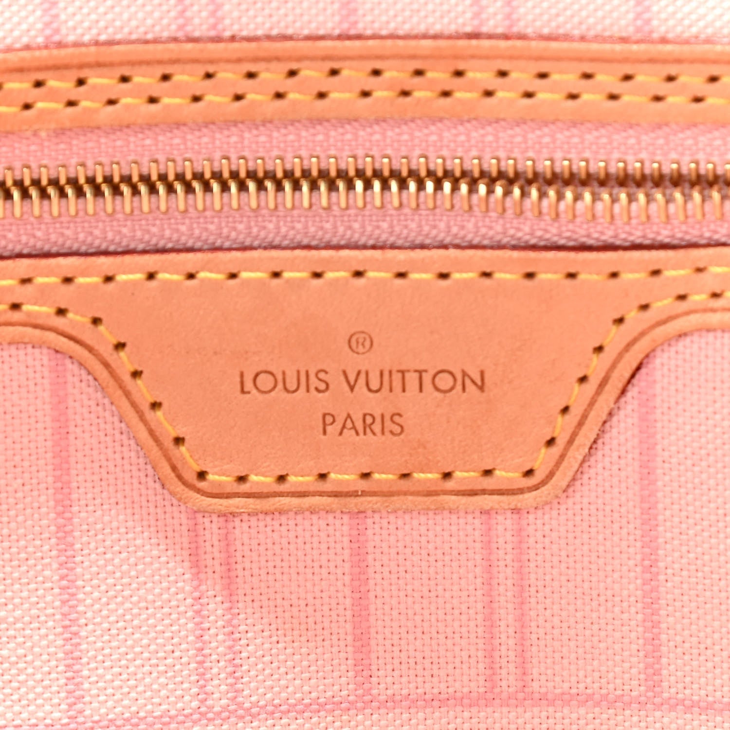 LOUIS VUITTON DAMIER AZUR NEVERFULL MM TOTE ROSE BALLERINE