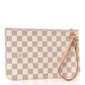 LOUIS VUITTON DAMIER AZUR NEVERFULL POCHETTE ROSE BALLERINE