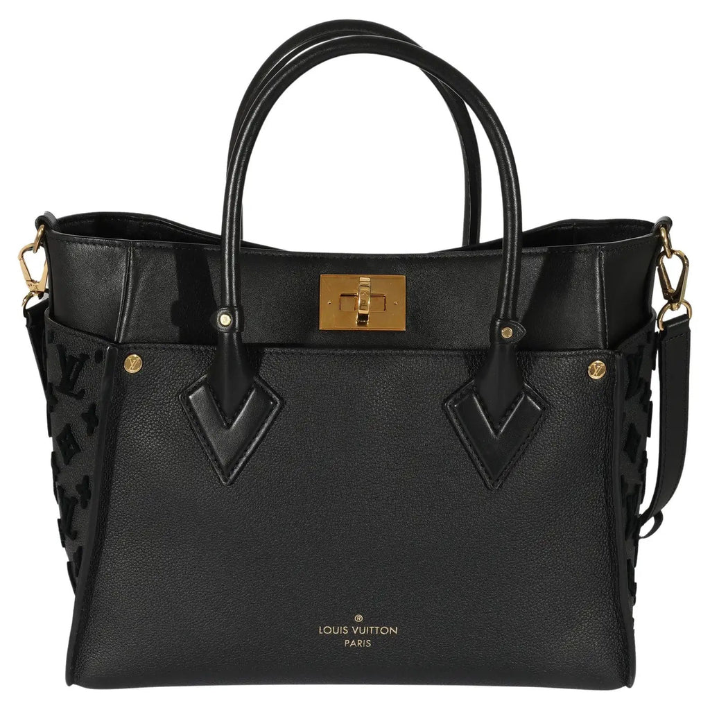 LOUIS VUITTON MONOGRAM TUFFETAGE LEATHER ON MY SIDE TOTE BAG