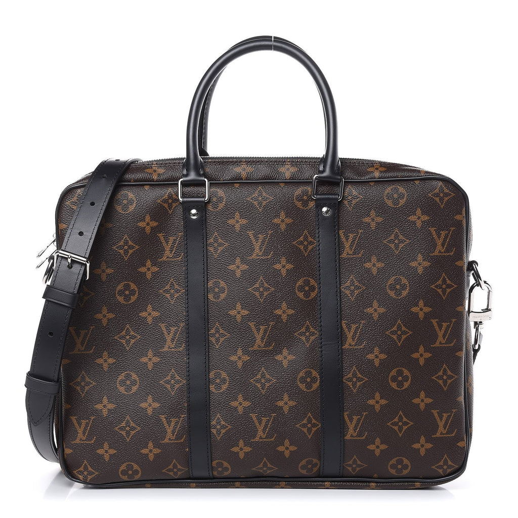 Louis Vuitton Monogram Macassar Porte-Documents Voyage PM