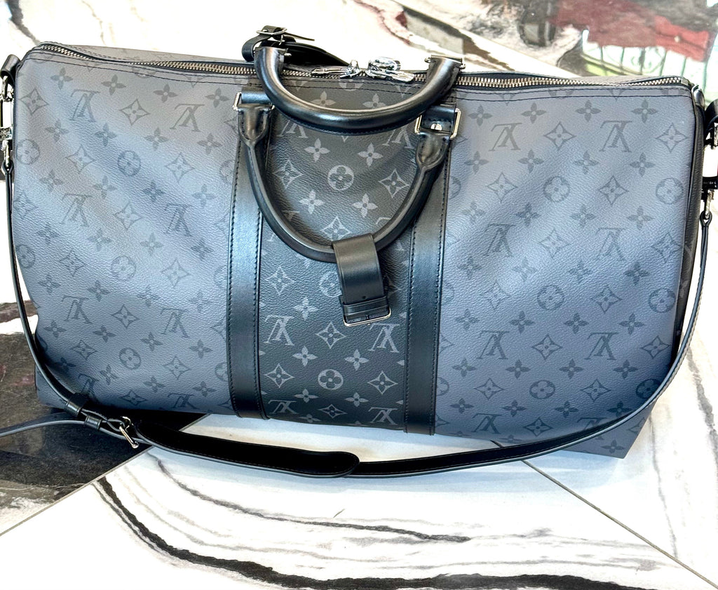 LOUIS VUITTON REVERSE MONOGRAM ECLIPSE KEEPALL BANDOULIÈRE 50 BAG