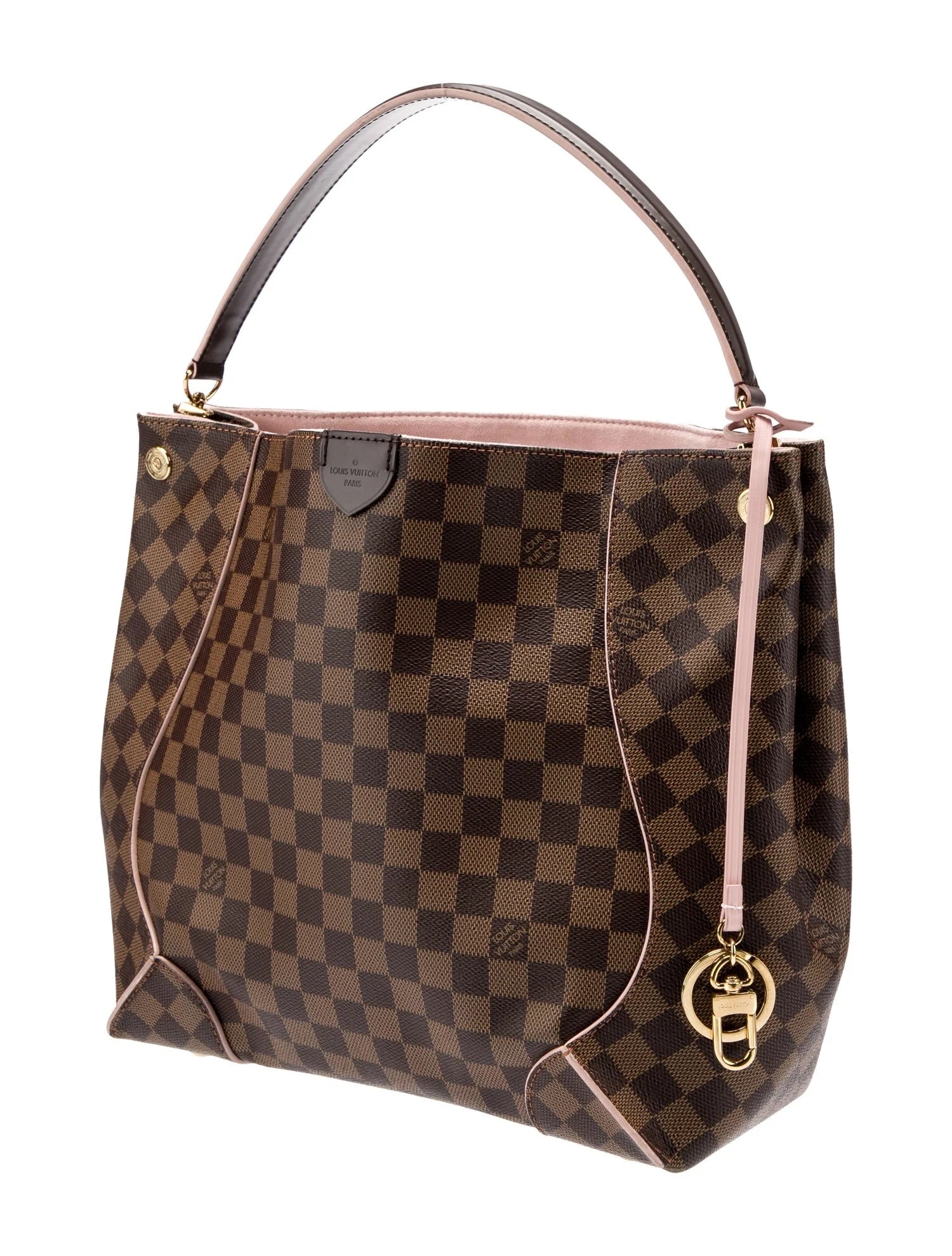 LOUIS VUITTON CAISSA DAMIER HOBO BAG ROSE BALLERINE