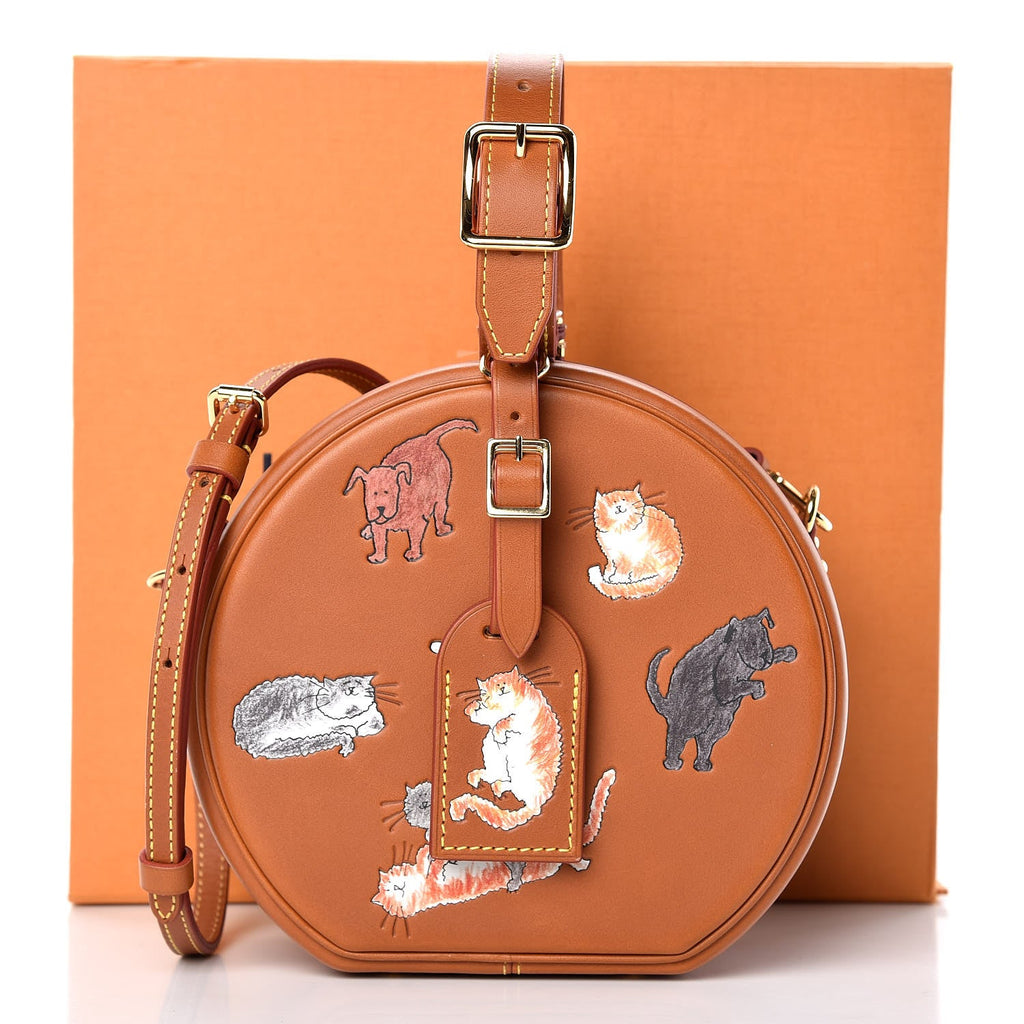 LOUIS VUITTON CALFSKIN CATOGRAM PETITE BOITE CHAPEAU BAG