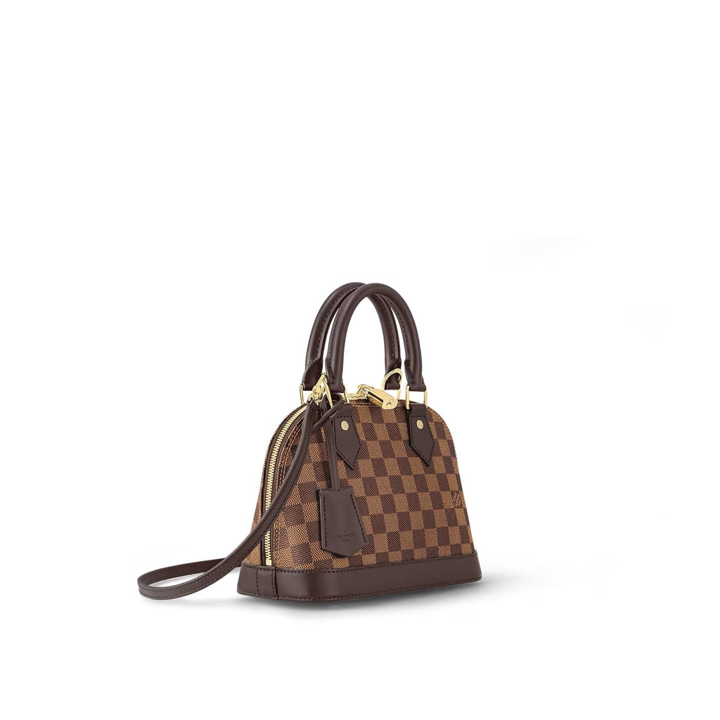LOUIS VUITTON DAMIER EBENE ALMA BB BAG