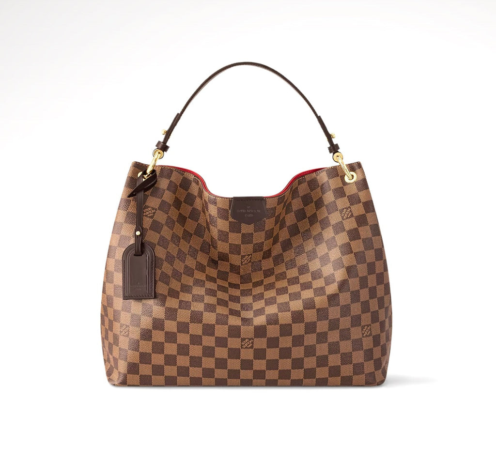 LOUIS VUITTON DAMIER EBENE GRACEFUL MM HOBO BAG