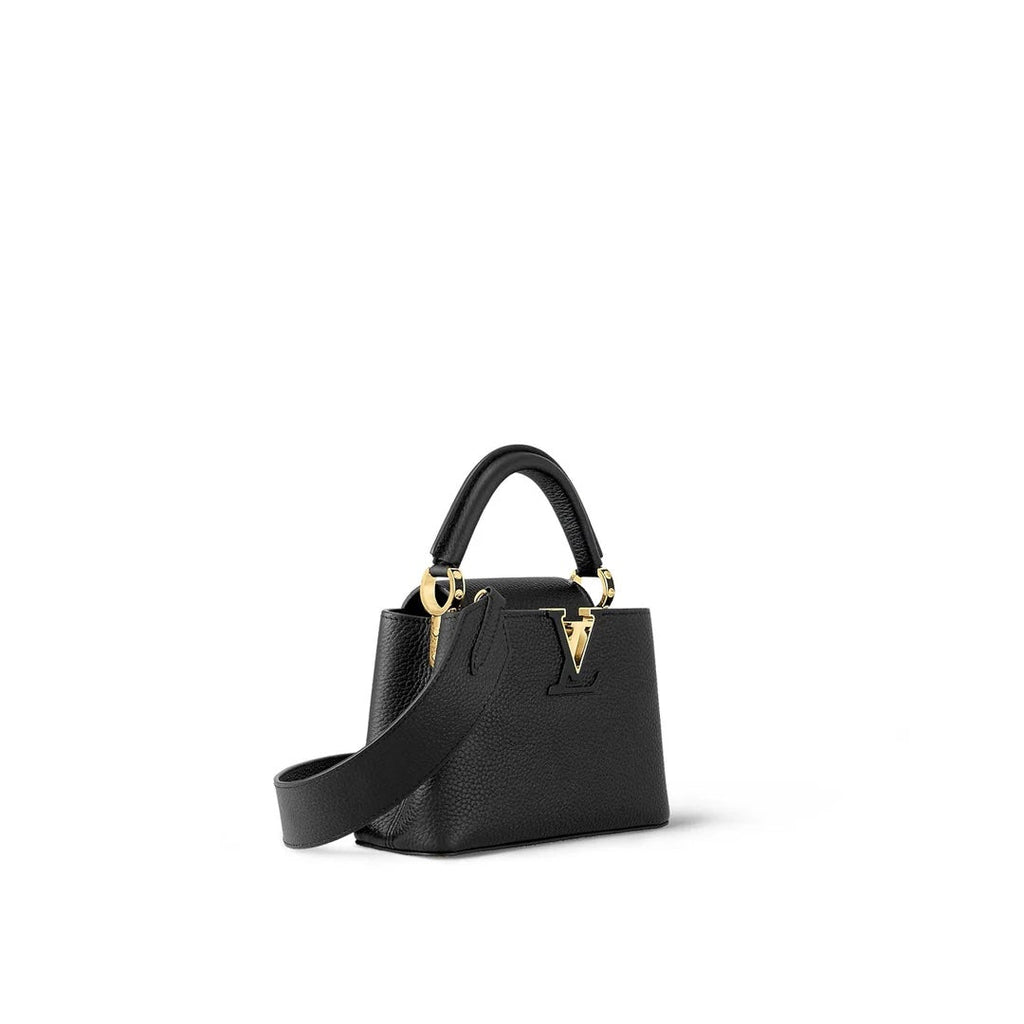 LOUIS VUITTON TAURILLON LEATHER MINI CAPUCINES BAG
